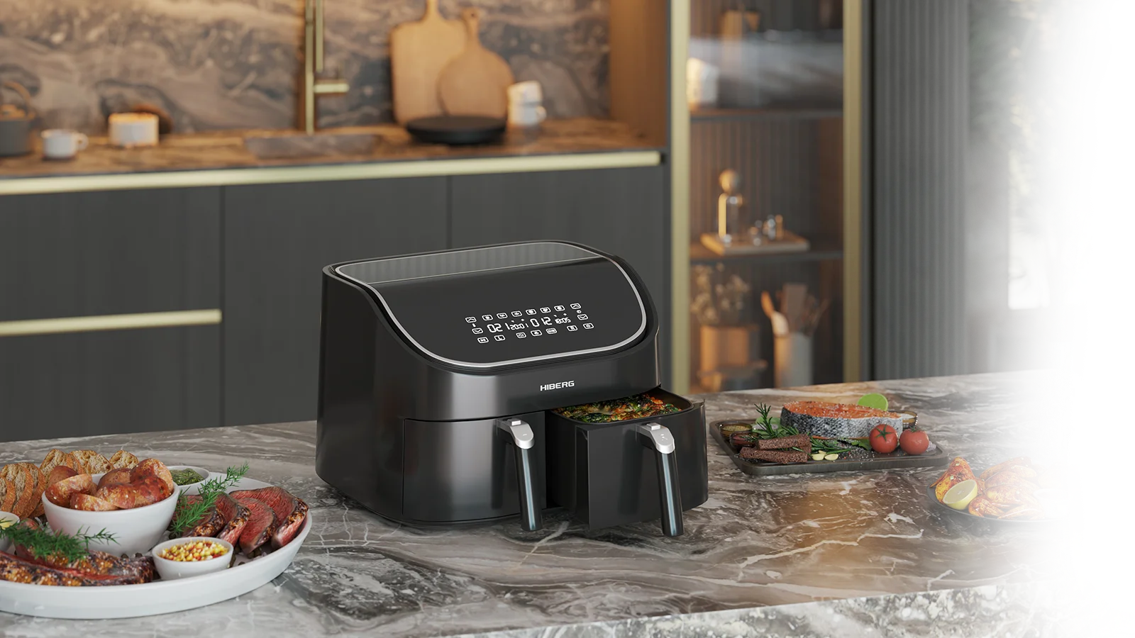 Аэрогриль HIBERG MGD 990 B в интерьере