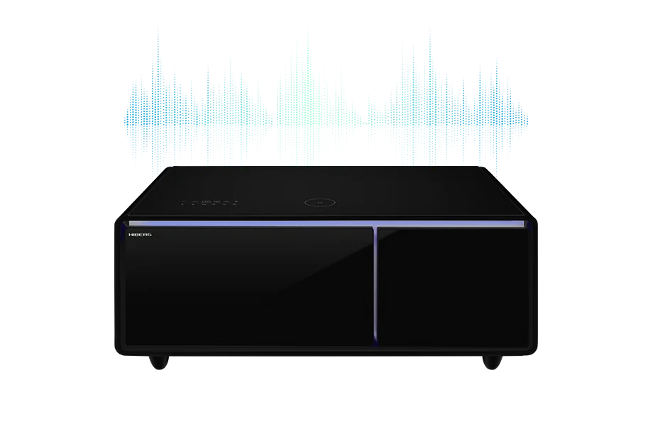 Умный журнальный столик с холодильником HIBERG X2 FB с эмоцией