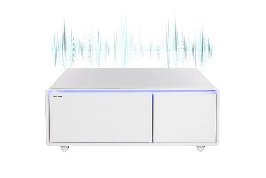 Умный журнальный столик с холодильником HIBERG X2 FW с эмоцией