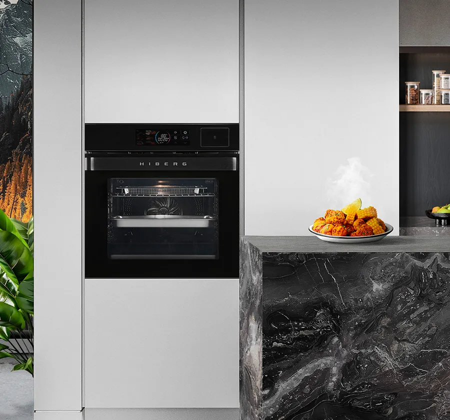 В топе продаж на сайте Hiberg - Духовой шкаф HIBERG S-VM 6415 B SMART