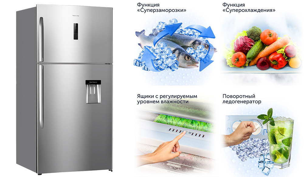 Холодильник hiberg 490 как снять кожух испарителя Холодильник HIBERG RFT-72DK NFX архивная модель