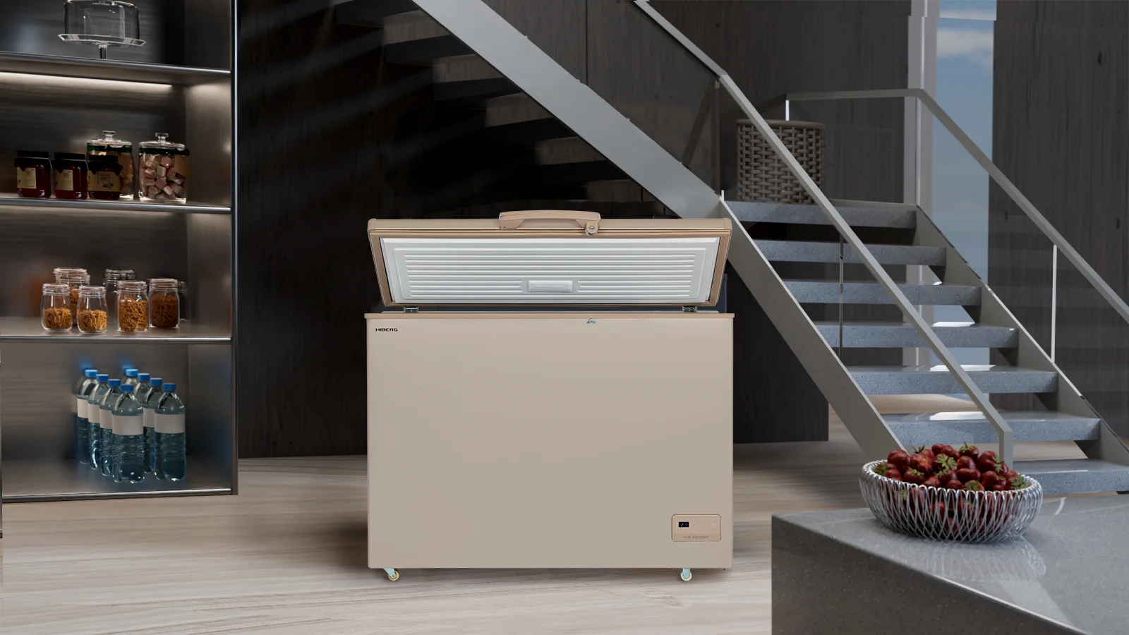 Морозильник HIBERG PF 32L4 NFG в интерьере