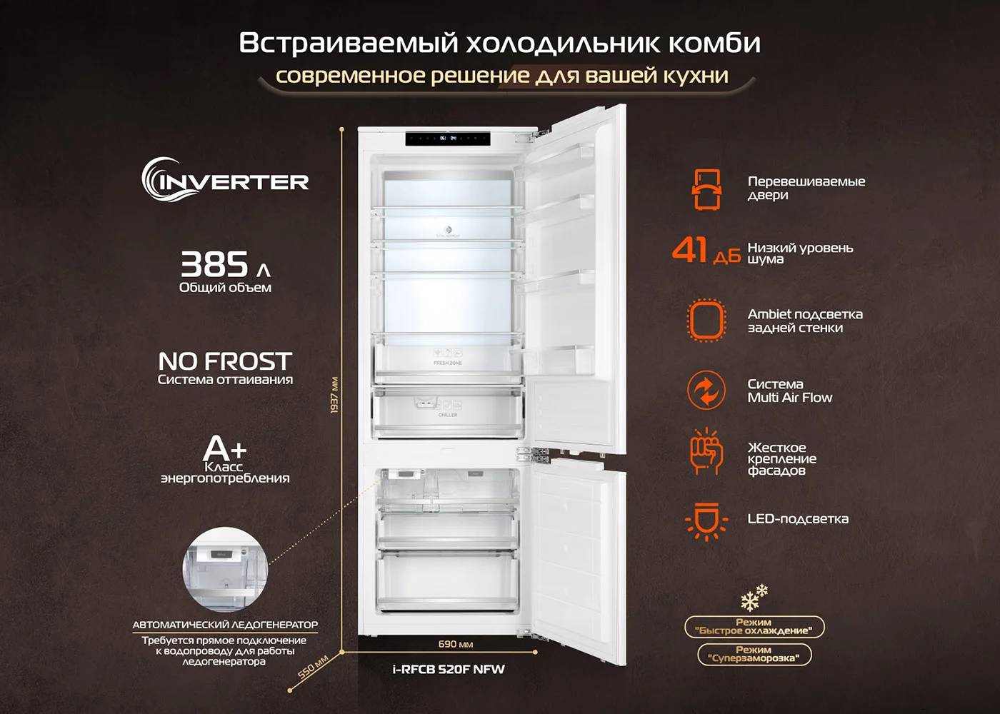 Новость на сайтеHIBERG i-RFCB 520F NFW: технологии, которые сохраняют свежесть и эстетику кухни