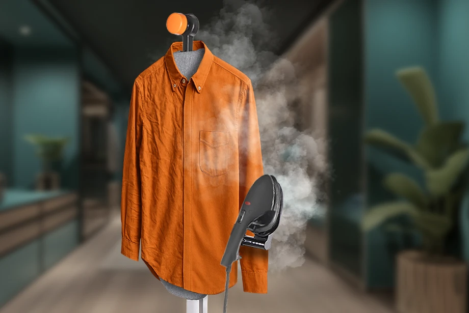 Паровая гладильная система HIBERG GSW 8000 BLACK ORANGE с эмоцией 2