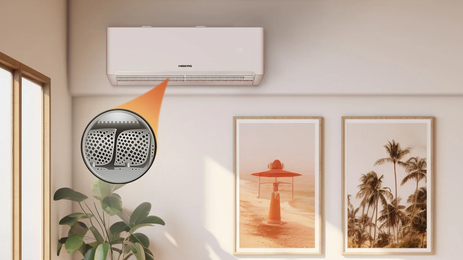 Сплит-система HIBERG i-18 MOON в интерьере