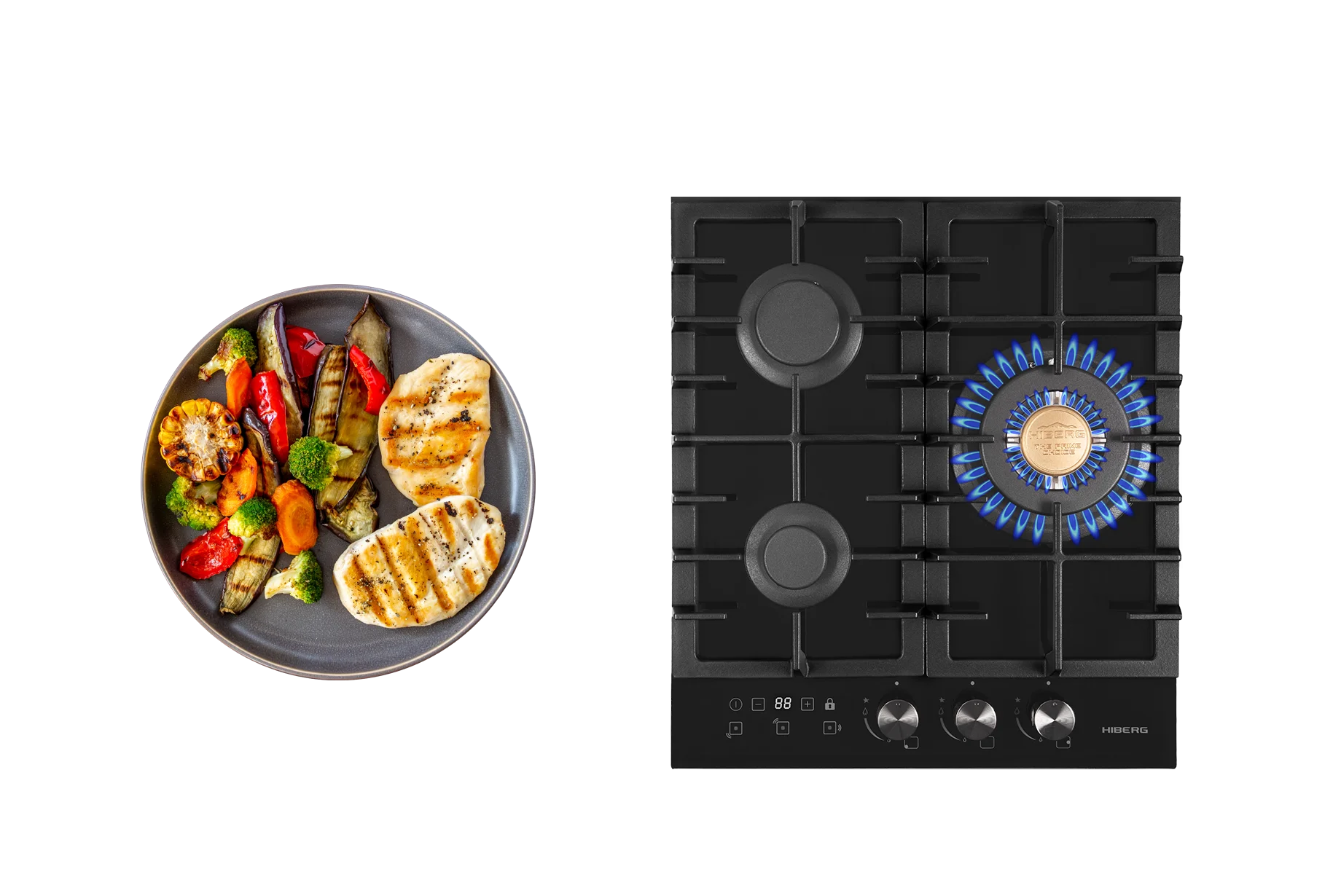 Варочная поверхность HIBERG VM 4535 B с эмоцией