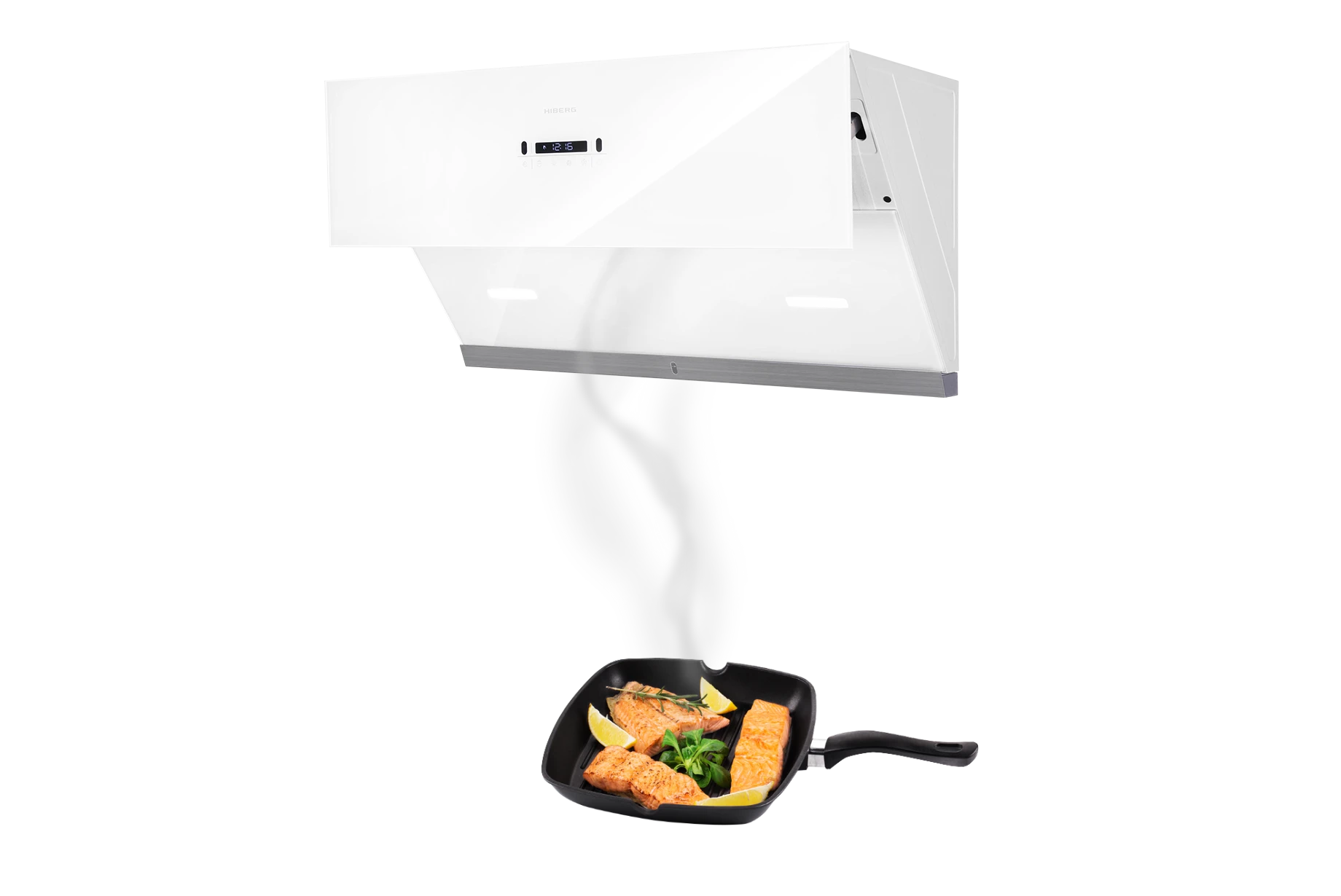 Наклонная вытяжка HIBERG VM 90131 W с эмоцией