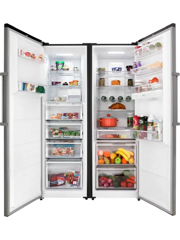 Комбинация Холодильник HIBERG i-RF 40D S + Морозильник HIBERG i-FR 40 S