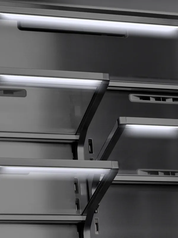 Встраиваемый холодильник HIBERG S-RFQ 800 FB inverter (French door)