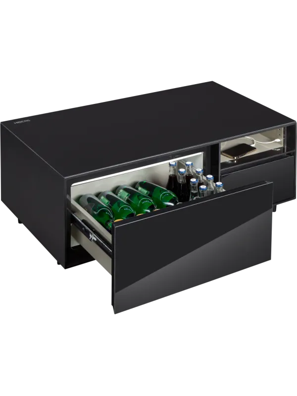 Умный журнальный столик с холодильником HIBERG X3 Black