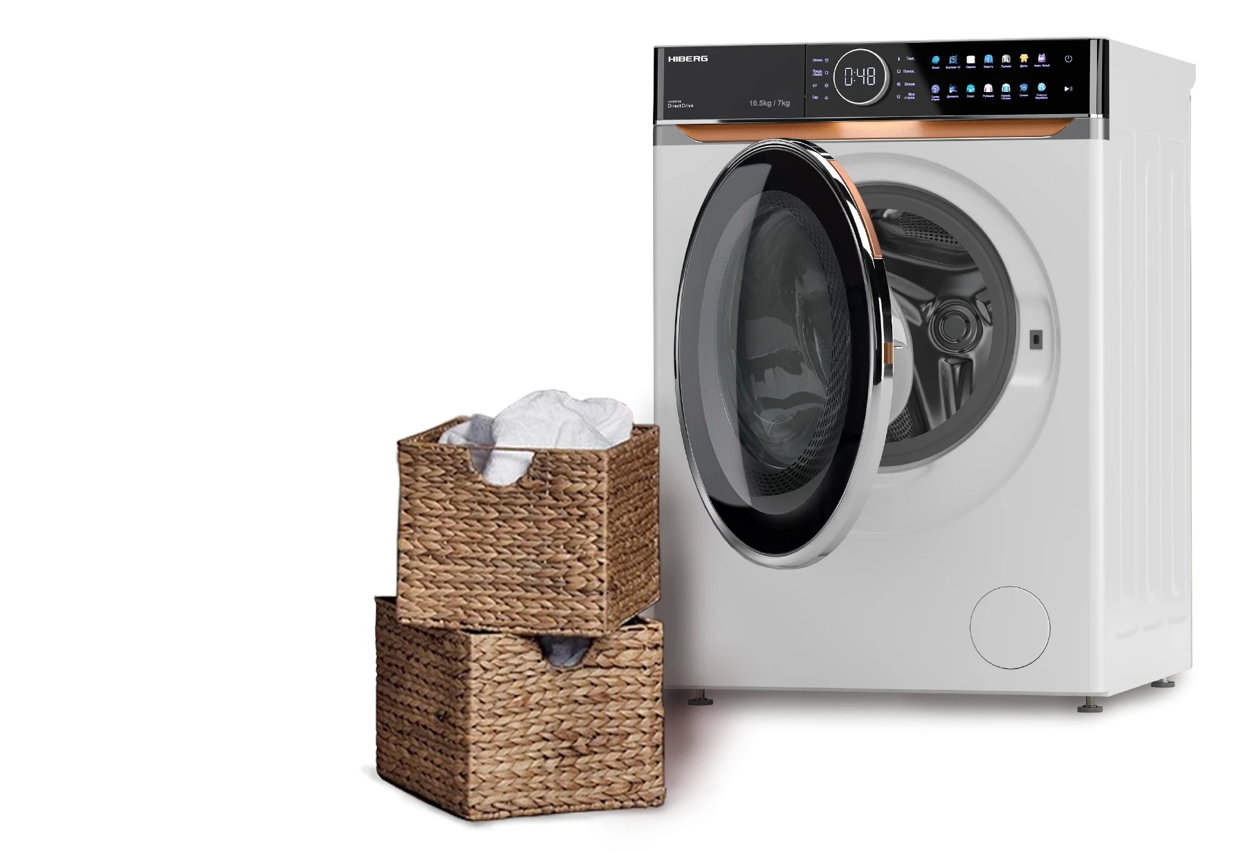 Стиральная машина с сушкой HIBERG i-DDQ10 - 10714 W с эмоцией