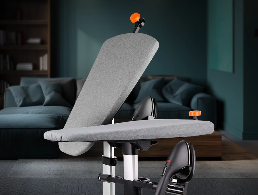 Преимущество Паровая гладильная система HIBERG GSW 8000 BLACK ORANGE - Четыре положения гладильной доски для универсального использования