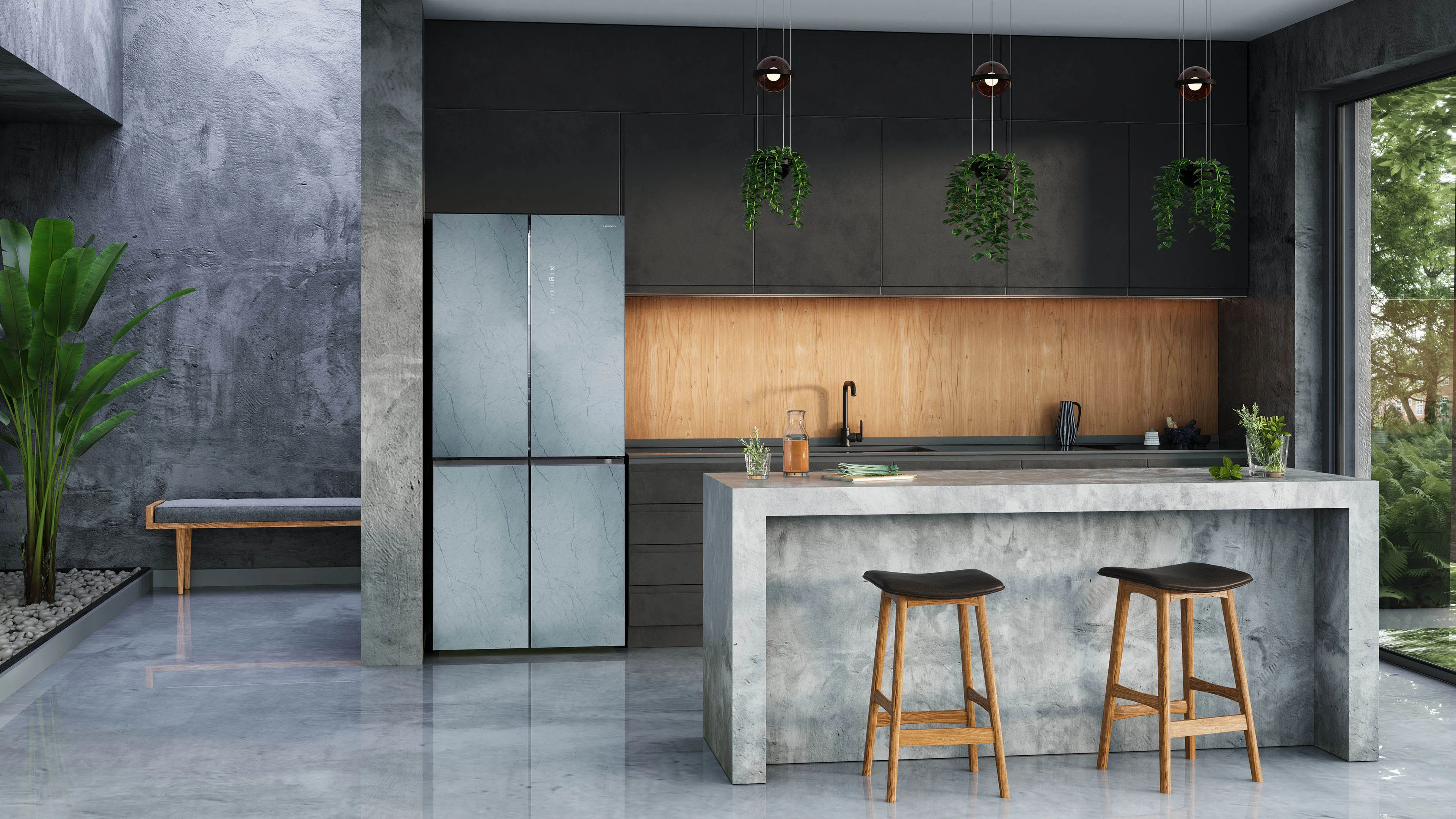 Слайд Холодильник HIBERG RFQ 610G GS Inverter