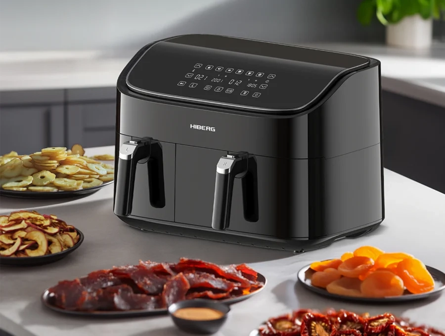 Преимущество Аэрогриль HIBERG MGD 990 B - Сушка фруктов и овощей