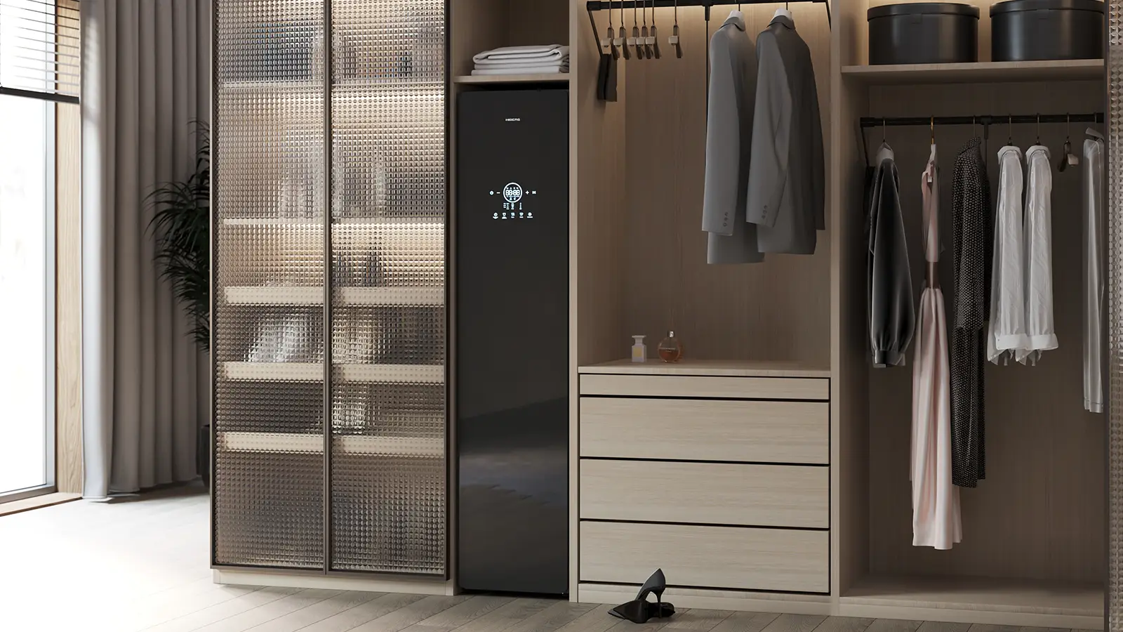 Паровой шкаф HIBERG SD 5GB в интерьере