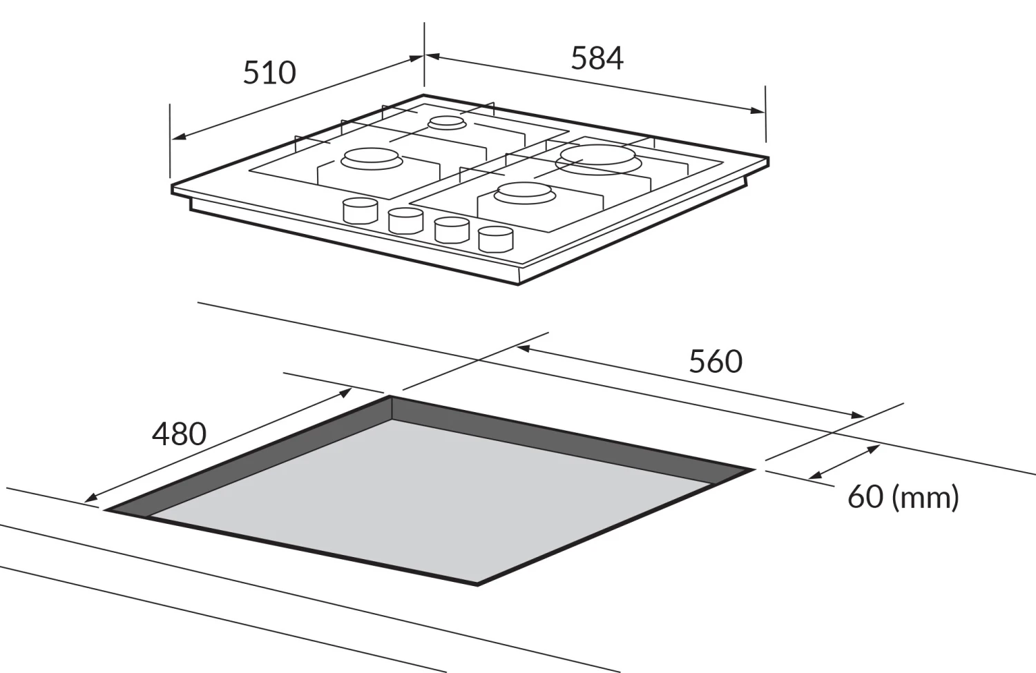  Варочная поверхность HIBERG VM 6044 Y