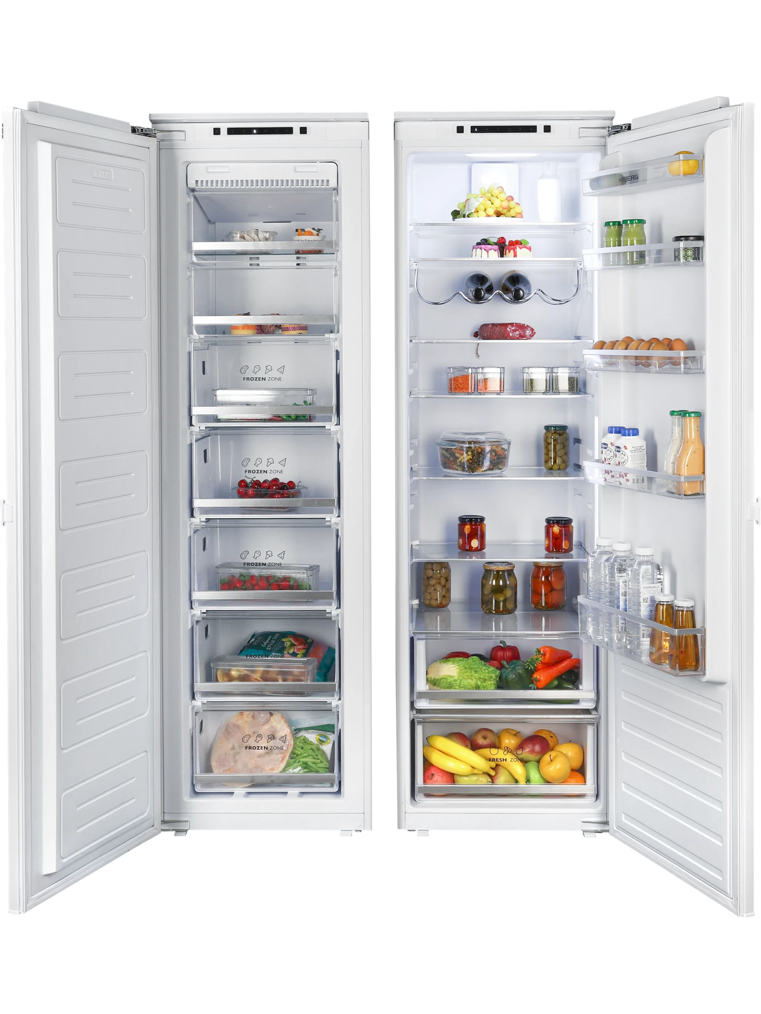 Холодильник HIBERG RFB 30 W + Морозильник HIBERG FRB 30 NFW