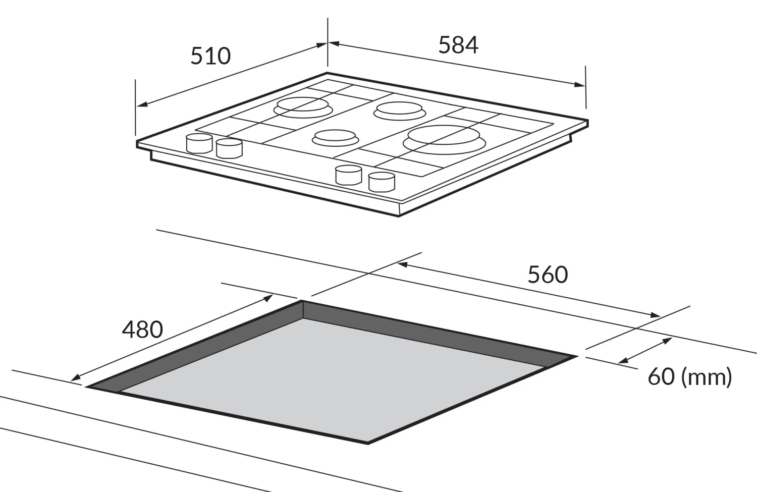  Варочная поверхность HIBERG VM 6045 RY
