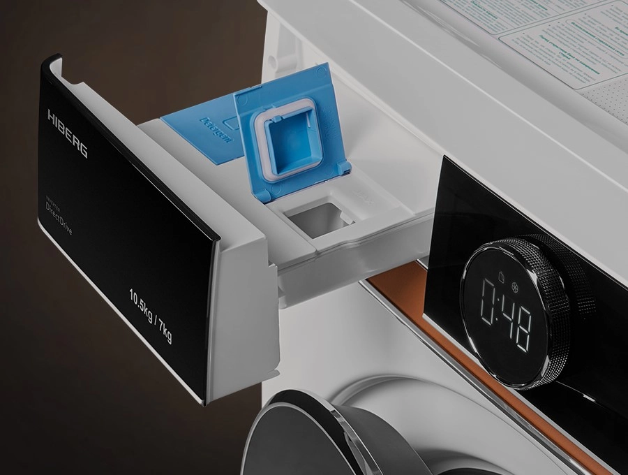 Преимущество Стиральная машина с сушкой HIBERG i-DDQ10 - 10714 W - Функция автодозировки i-Dos