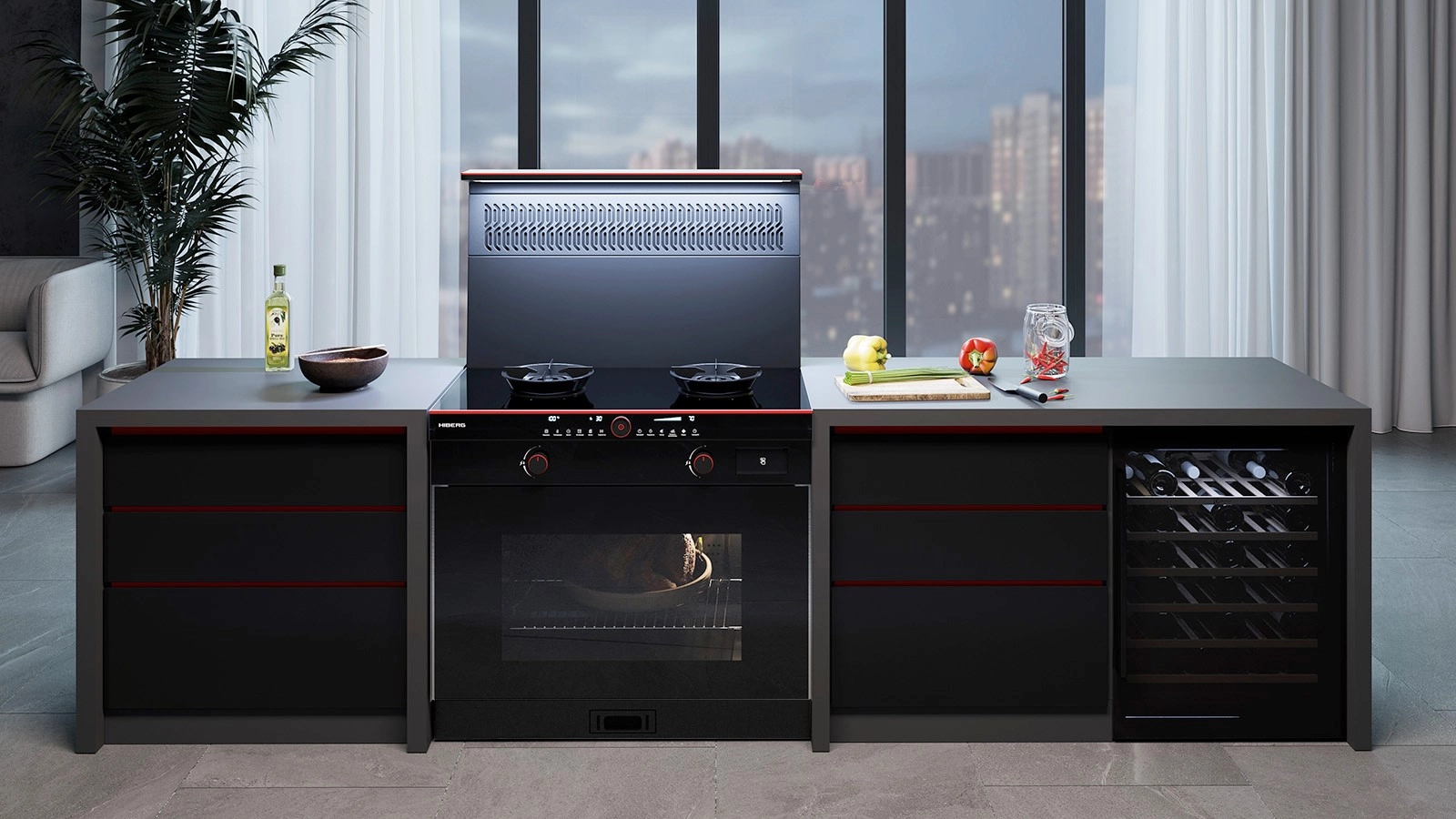 Плита HIBERG S-FEG 92 и i-VM 9120 в интерьере