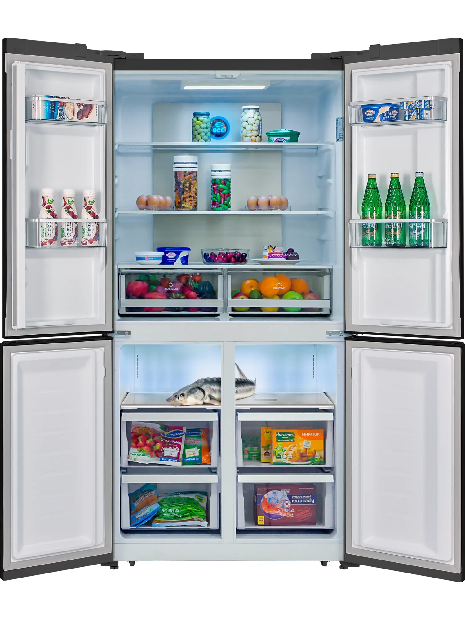  Холодильник HIBERG RFQ-500DX NFGB Inverter