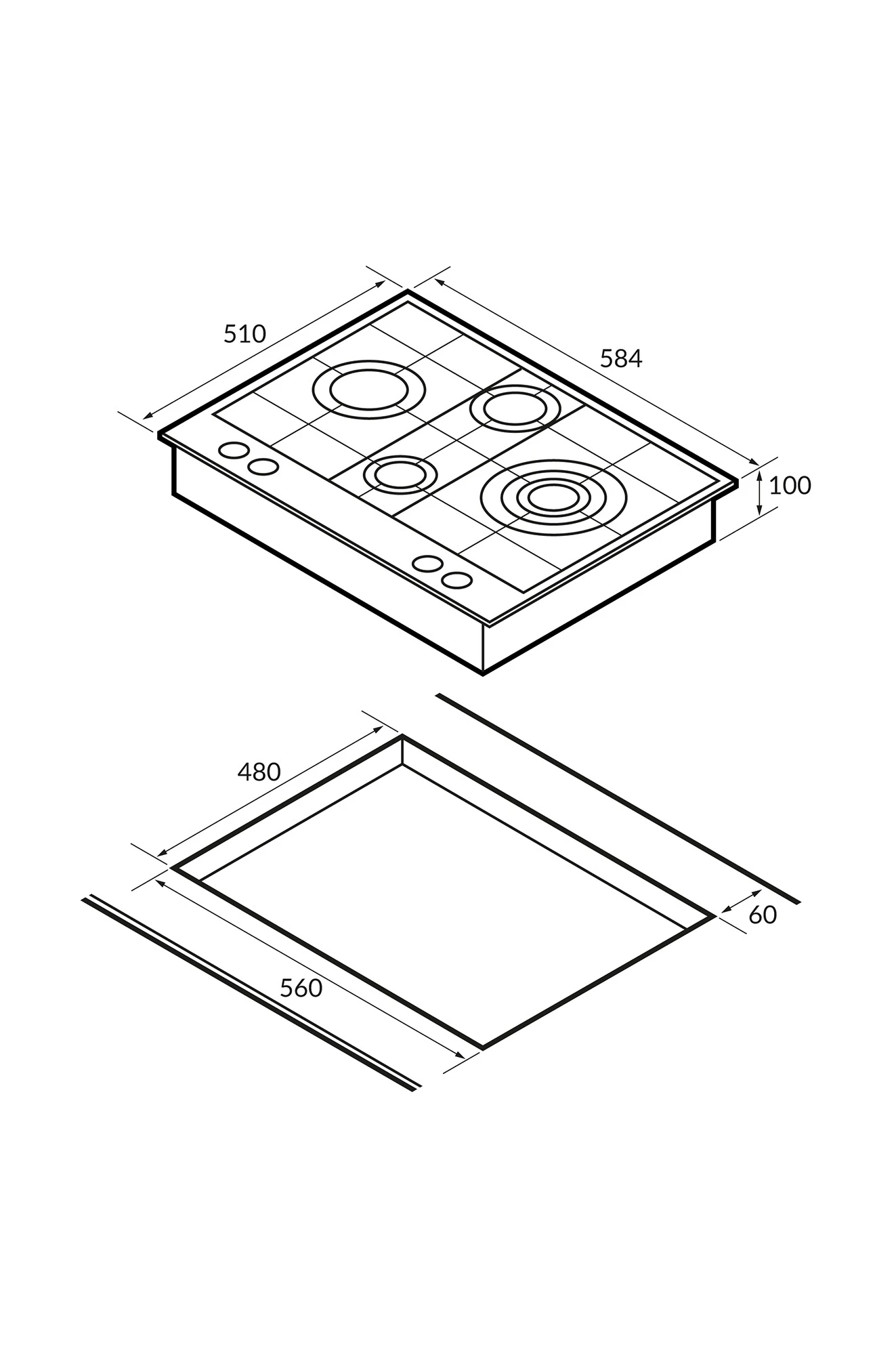  Варочная поверхность HIBERG VS 6045 YR