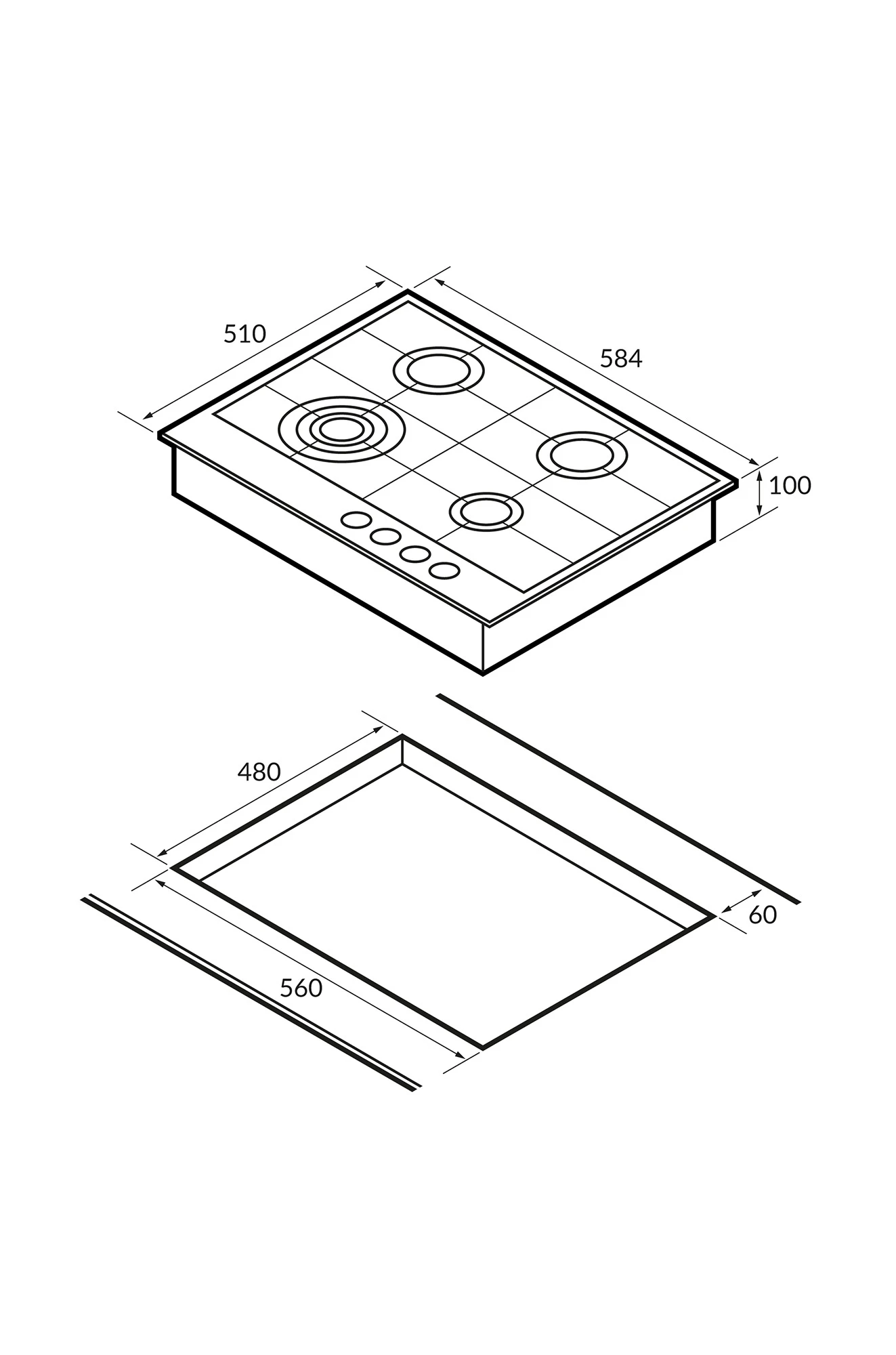  Варочная поверхность HIBERG VM 6044 W