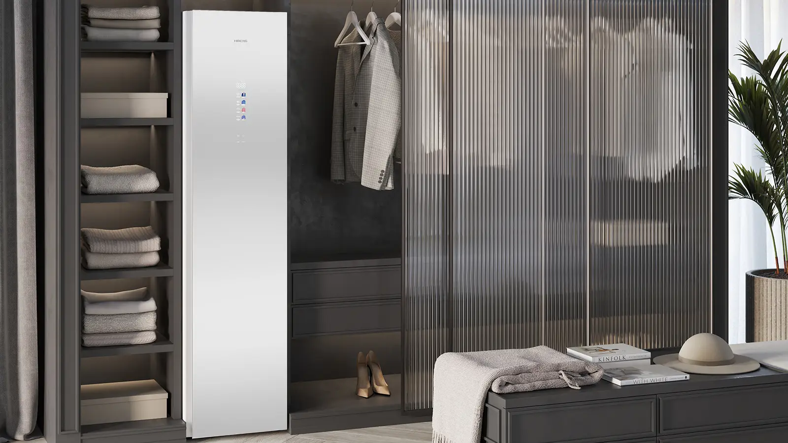 Паровой шкаф HIBERG SD 5GW в интерьере