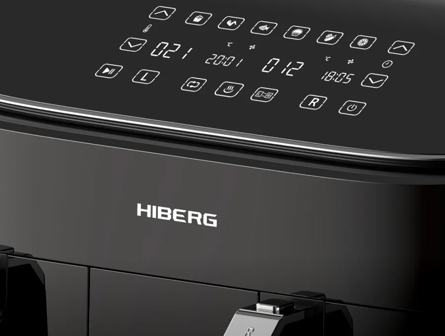 Преимущество Аэрогриль HIBERG MGD 990 B - Сенсорное управление и автоматические программы