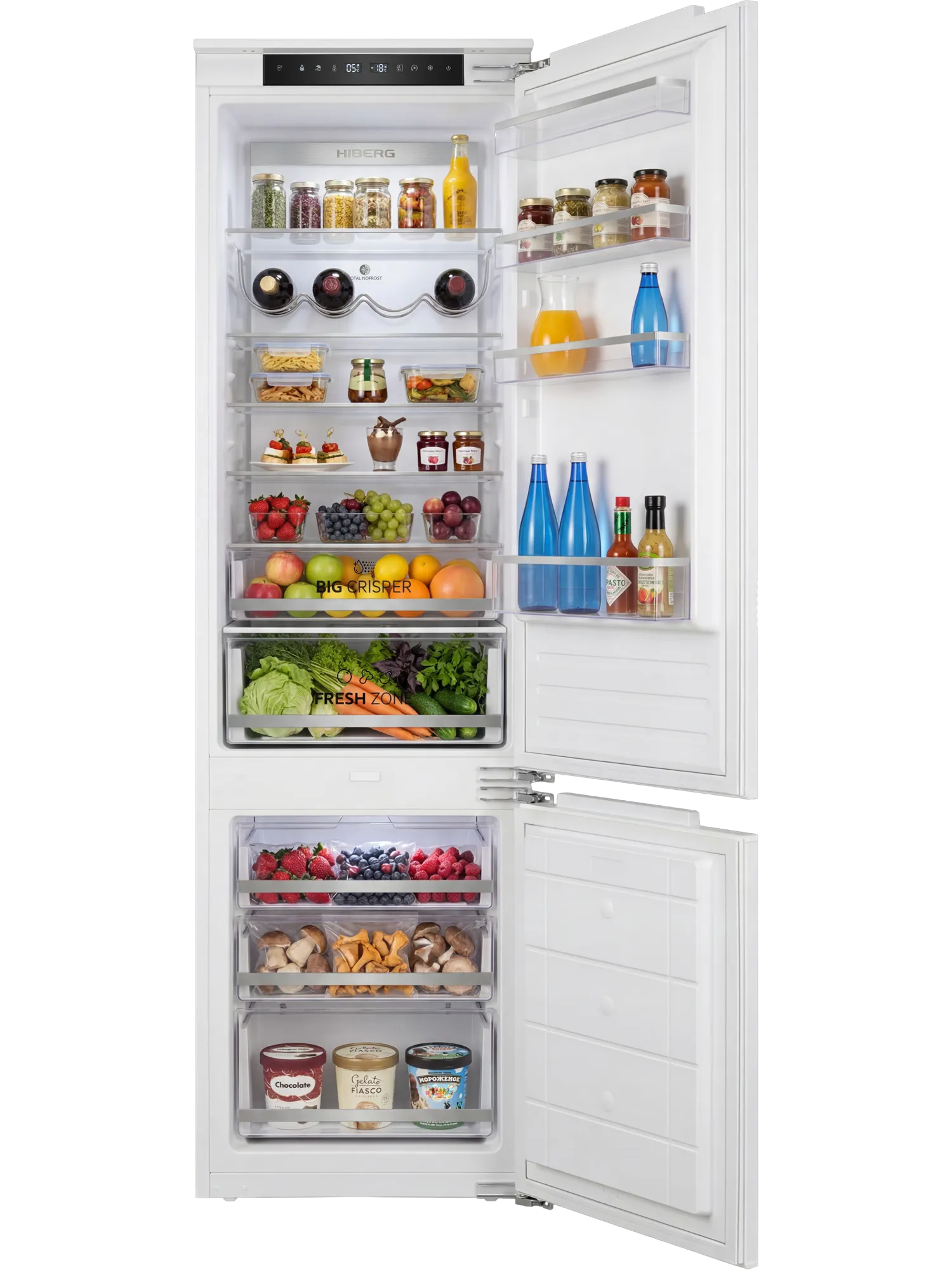 Встраиваемый холодильник HIBERG i-RFCB 465F NFW
