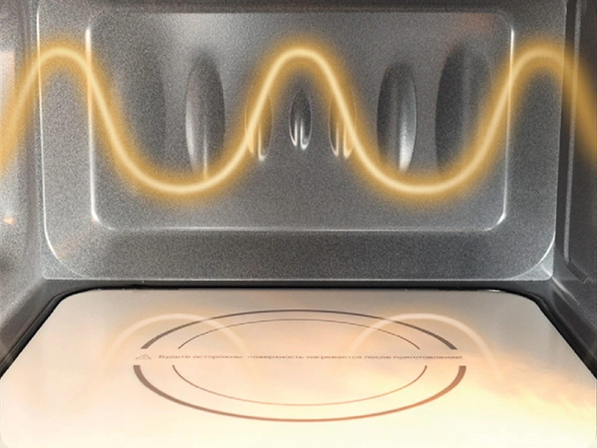 Преимущество Микроволновая печь HIBERG VМ 4588 B - Керамическое дно без поворотного стола