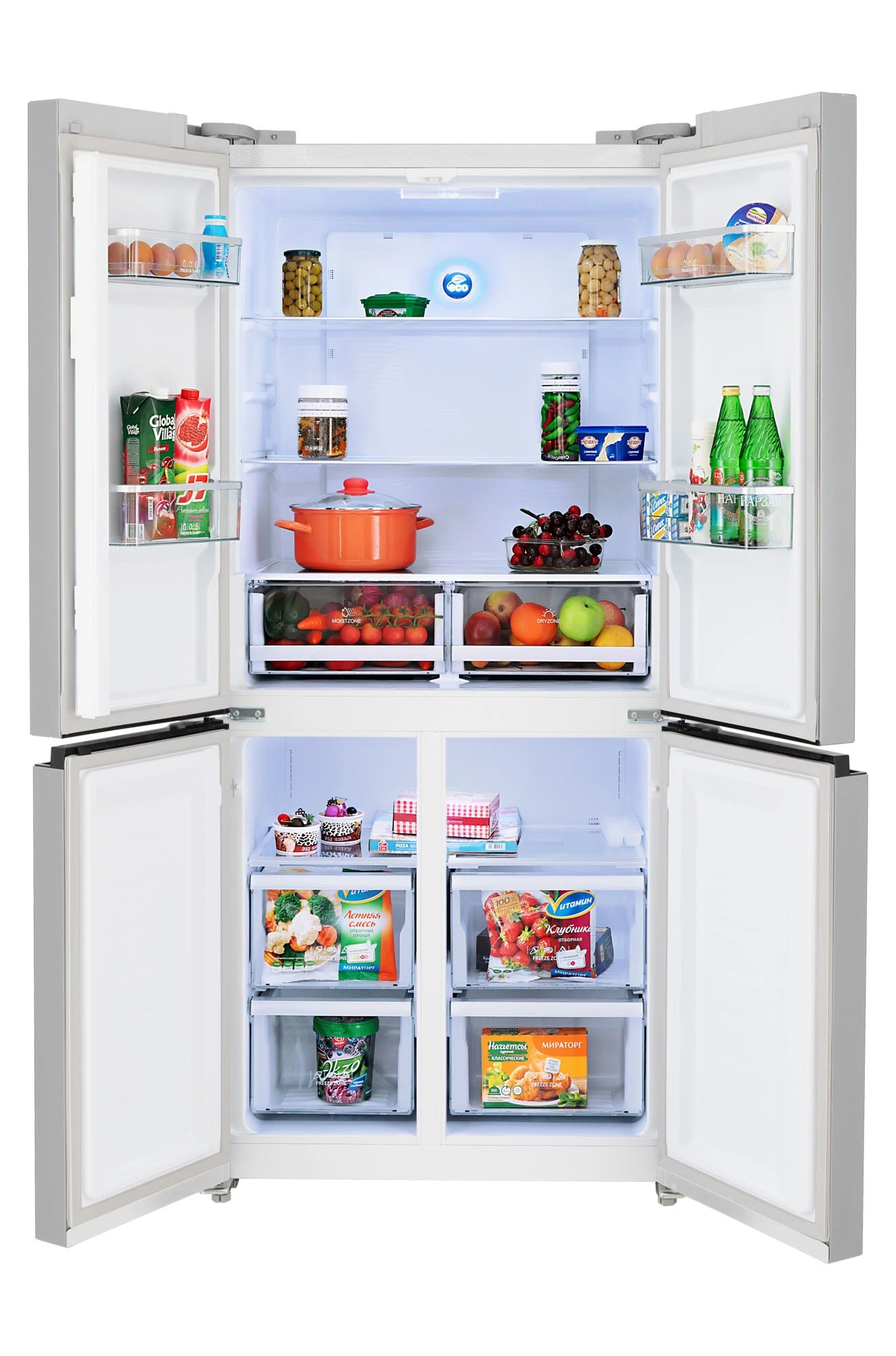  Холодильник HIBERG RFQ-490DX NFW Inverter