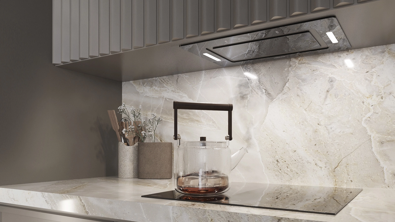 Встраиваемая вытяжка HIBERG VMF 6191 B в интерьере