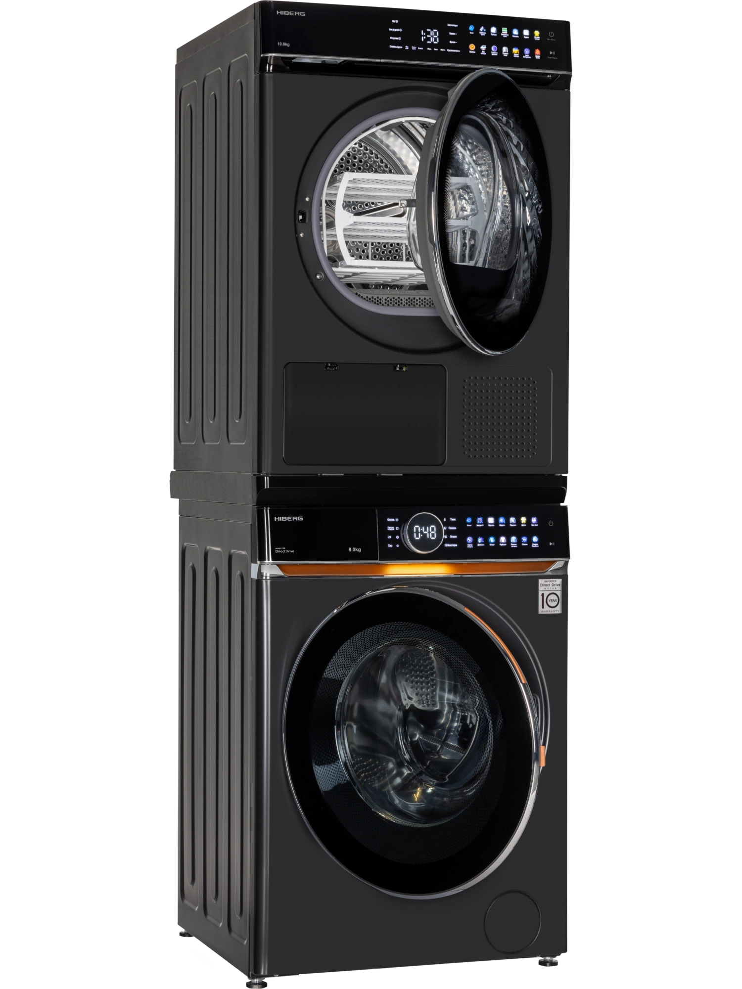  Стиральная машина HIBERG i-DDQ10 - 814&nbsp;B + Сушильная машина HIBERG HDQ11 - 10 B