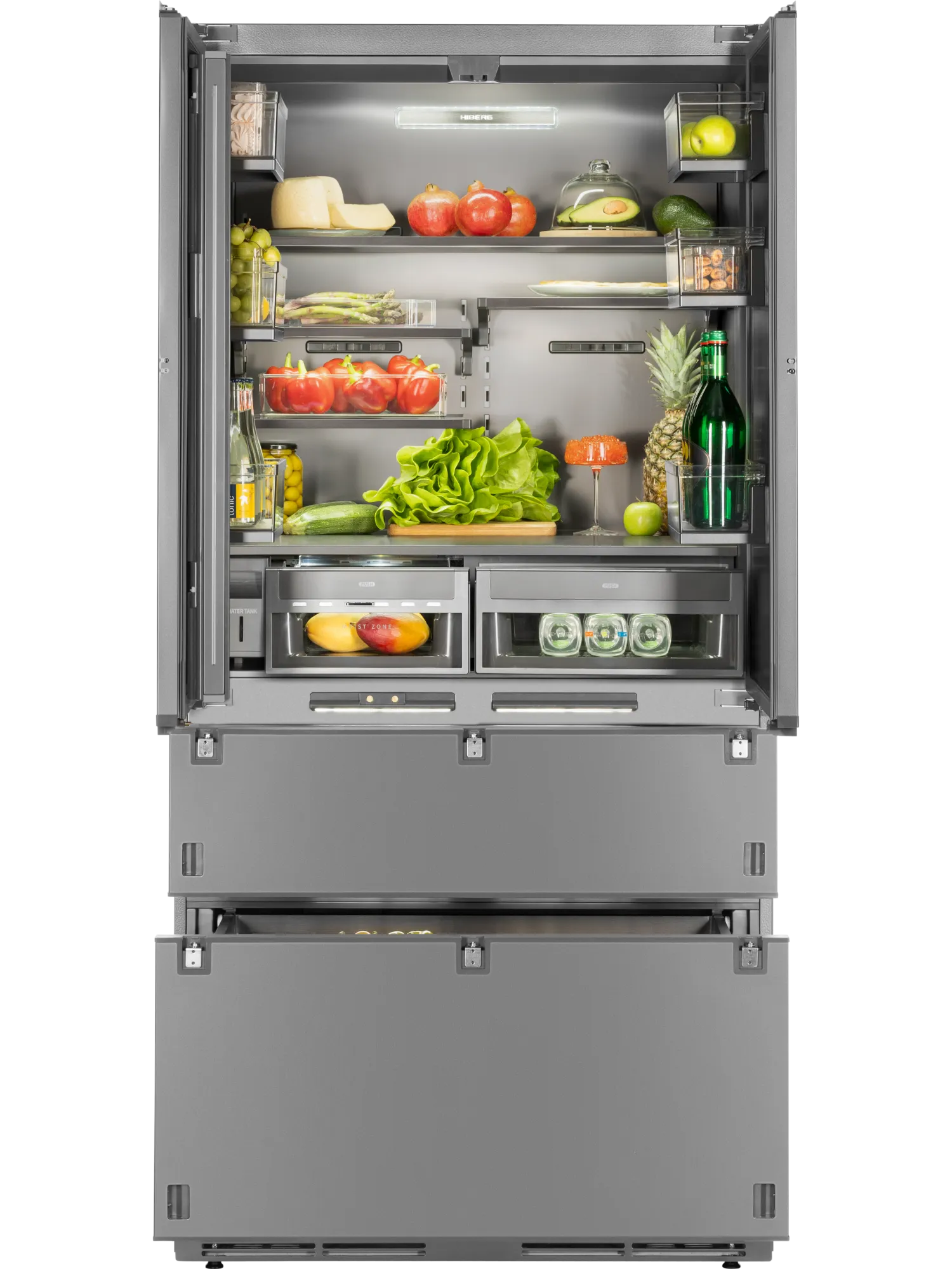  Встраиваемый холодильник HIBERG S-RFQ 800 FB inverter (French door)