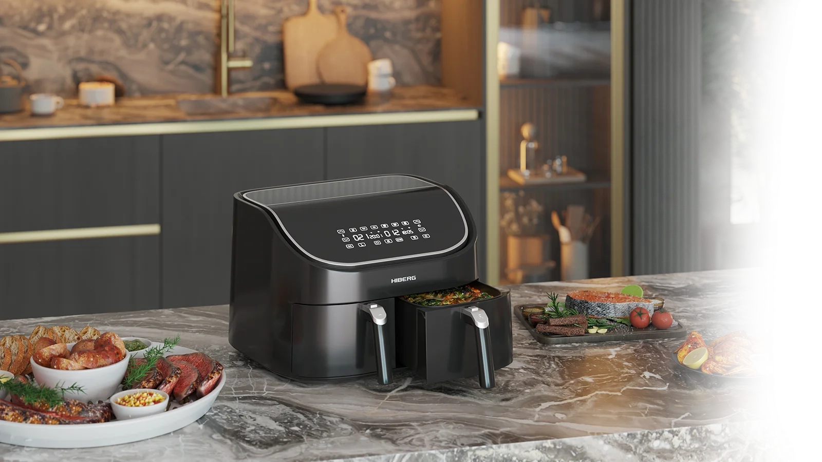 Аэрогриль HIBERG MGD 990 B в интерьере