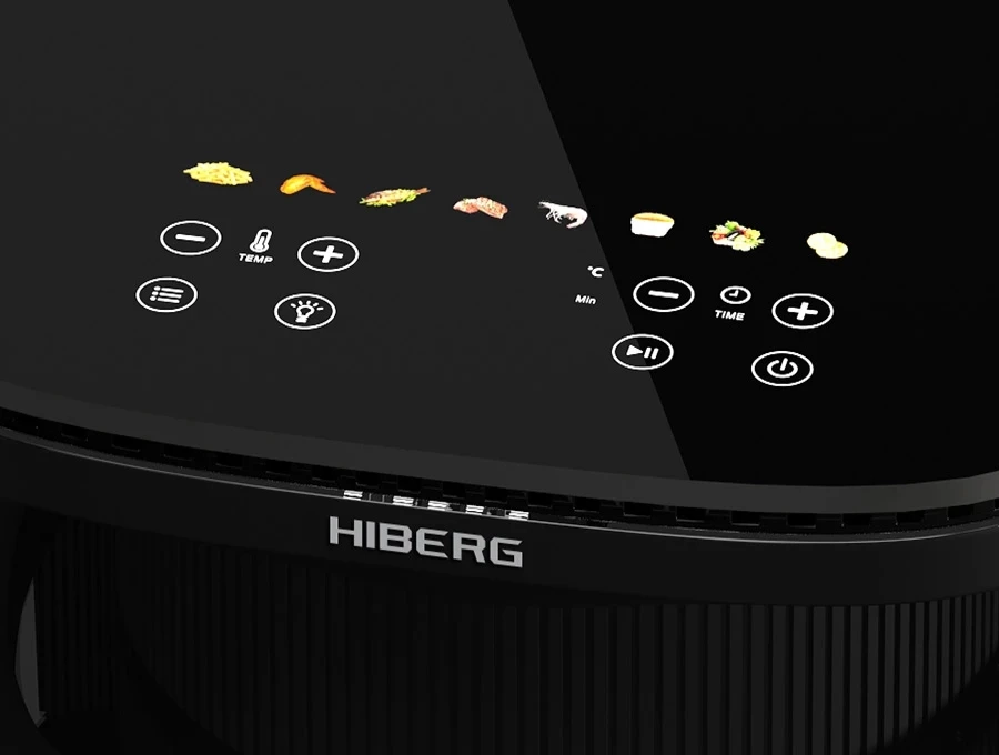 Преимущество Аэрогриль HIBERG MDC 600 B - Сенсорное управление и LED-дисплей
