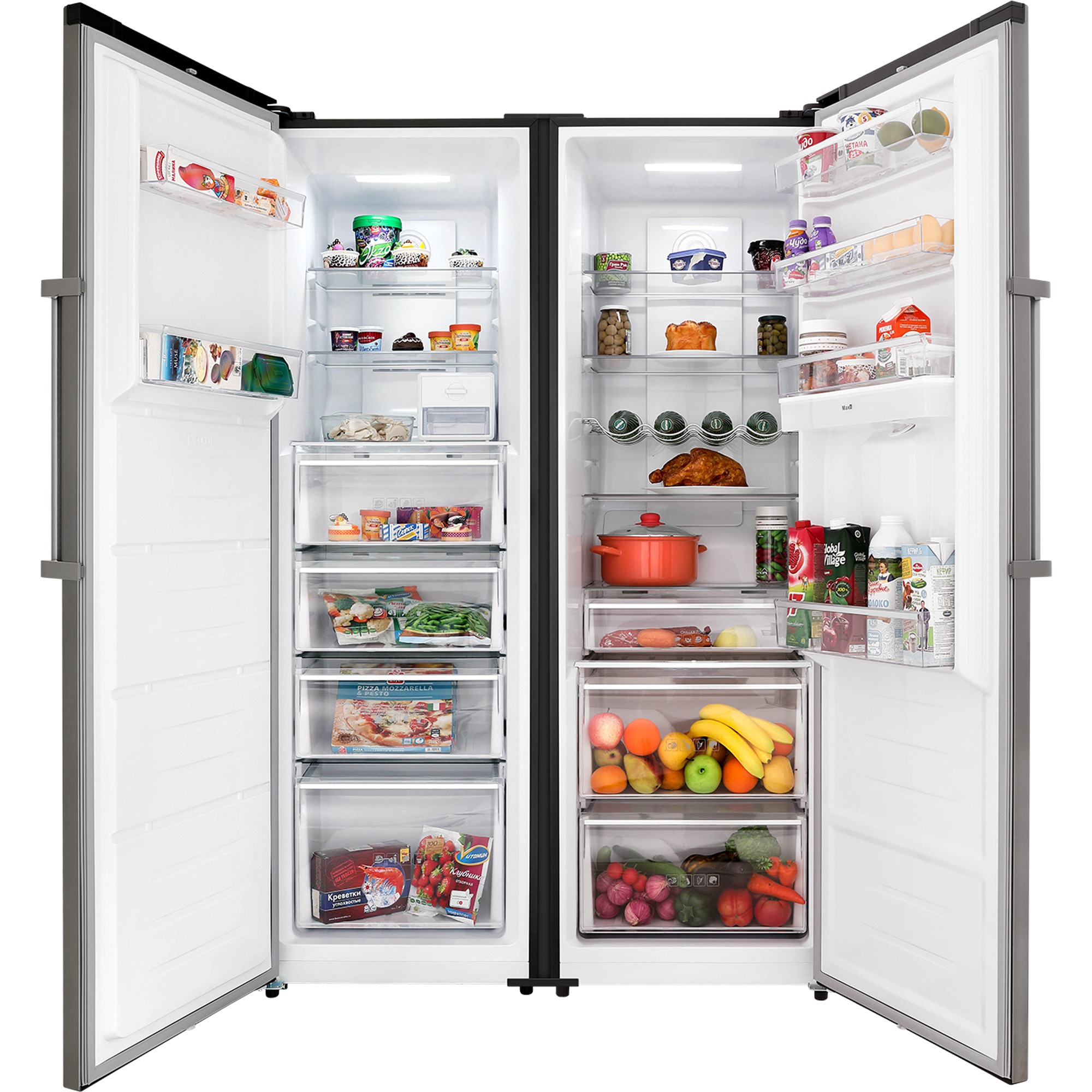  Холодильник SBS HIBERG RF 40DD NFS + Морозильник HIBERG FR 40DX NFS