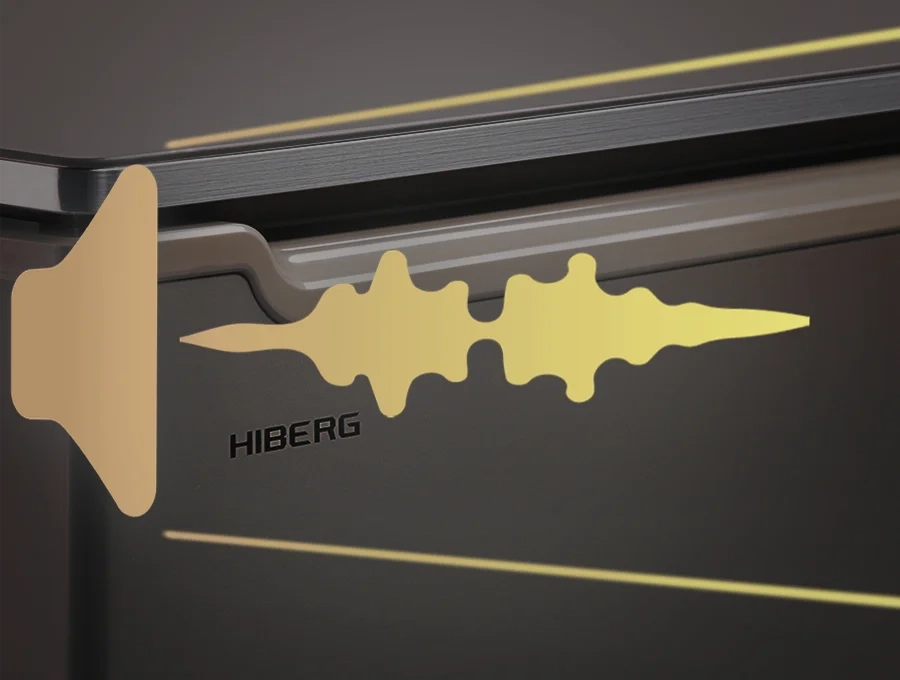 Преимущество Морозильник HIBERG PF 25 NFG - Низкий уровень шума – всего 38 дБ