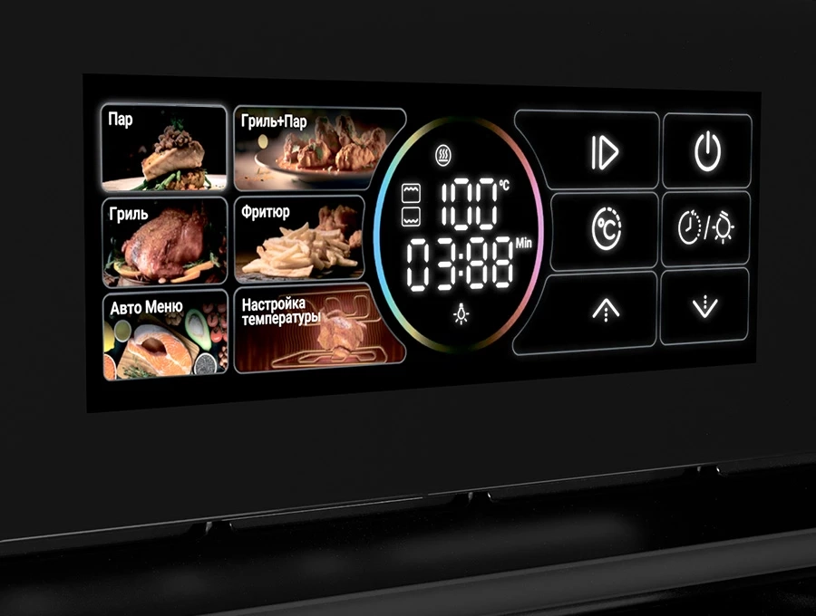 Преимущество Духовой шкаф HIBERG S-VM 6415 B SMART - Цветной LED–дисплей