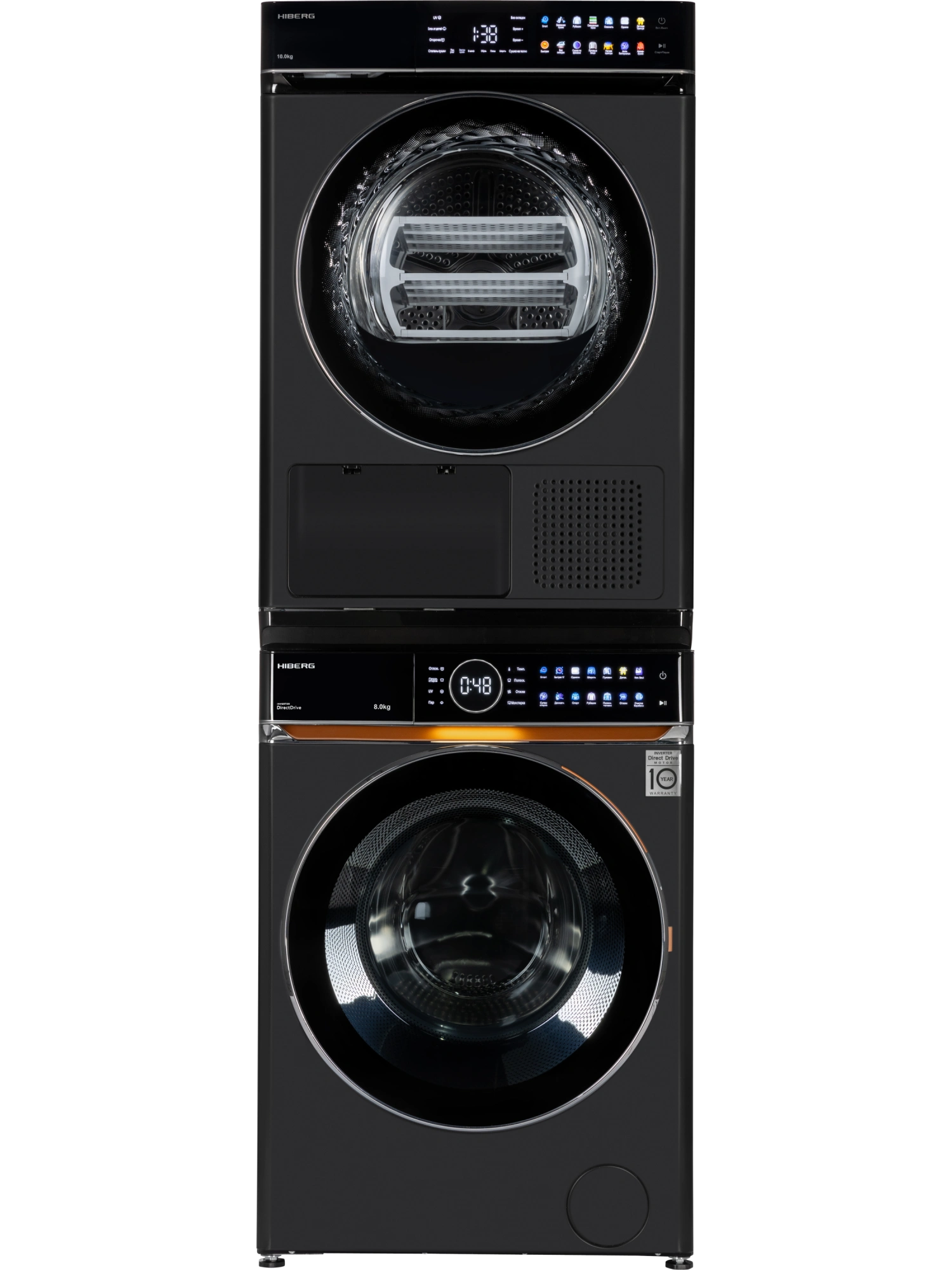 Стиральная машина HIBERG i-DDQ10 - 814 B + Сушильная машина HIBERG HDQ11 - 10 B