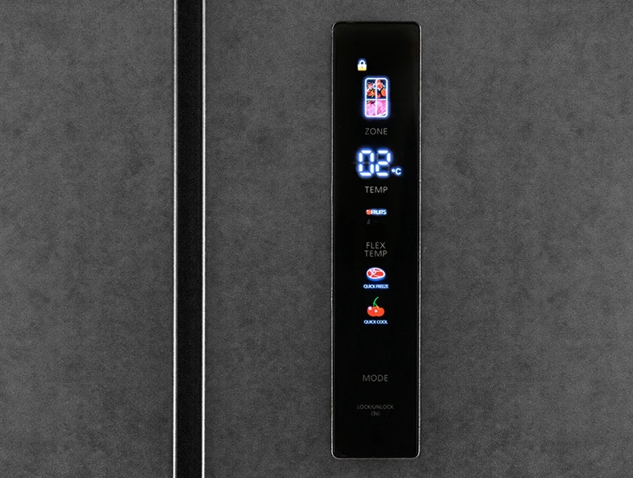Преимущество Холодильник HIBERG RFQ-600DX NFDs Inverter - Цветной дисплей с сенсорным управлением