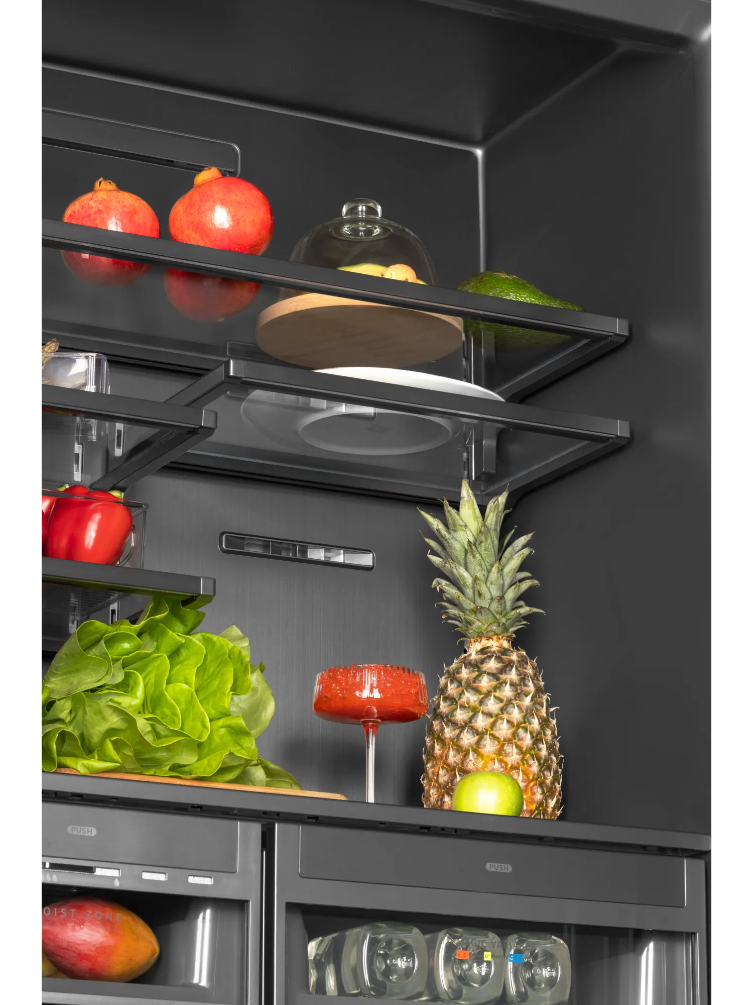  Встраиваемый холодильник HIBERG S-RFQ 800 FB inverter (French door)