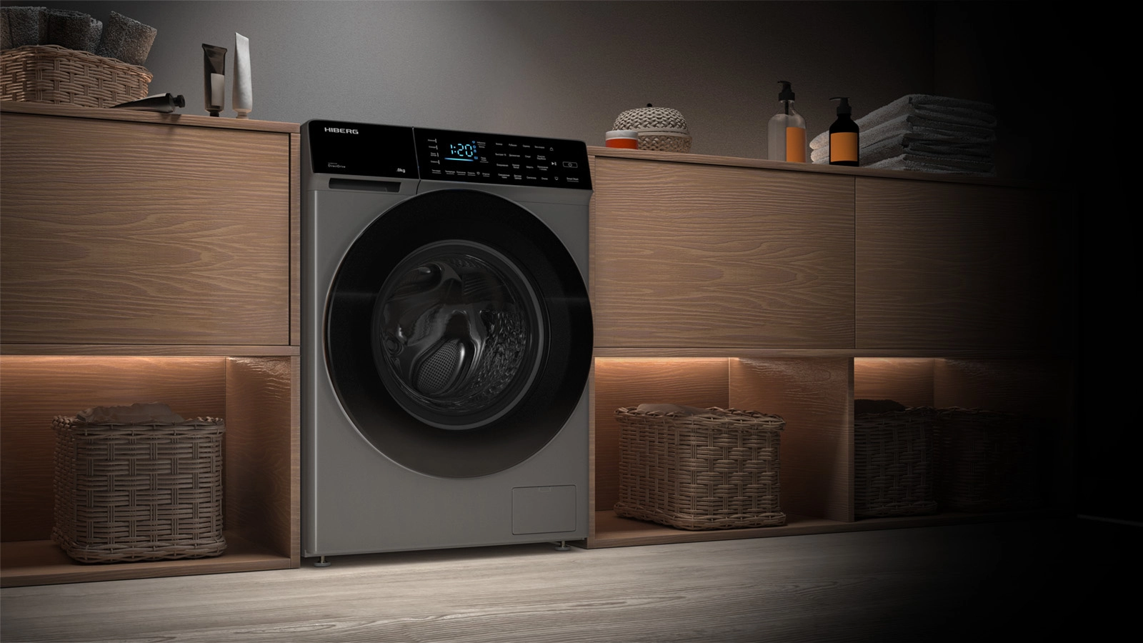 Стиральная машина HIBERG i-DDQ9 - 612 Sd в интерьере