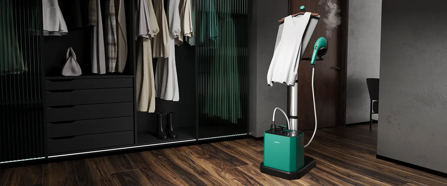 Паровая гладильная система HIBERG GSW 8000 FOREST в интерьере