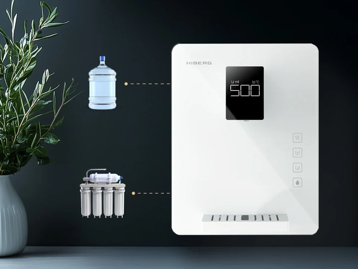 Преимущество Диспенсер для воды HIBERG DW 500 GW - Два типа подключения