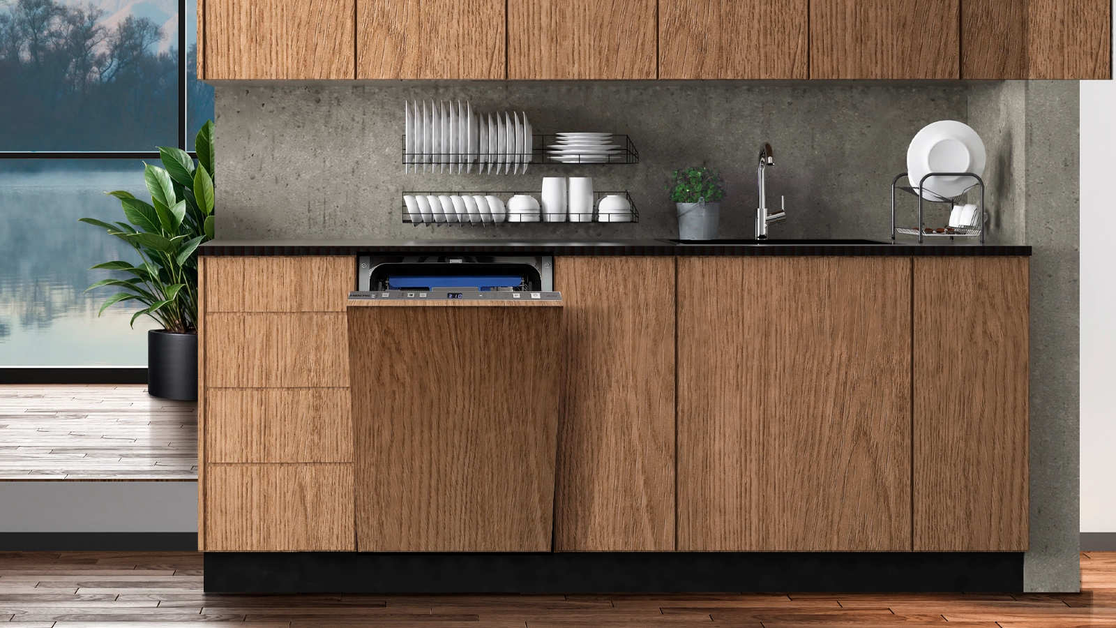 Посудомоечная машина HIBERG I46 1030 в интерьере