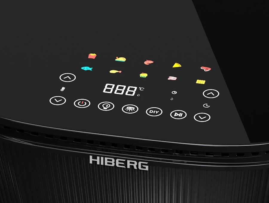 Преимущество Аэрогриль HIBERG MGS 500 B - Сенсорное управление и LED-дисплей