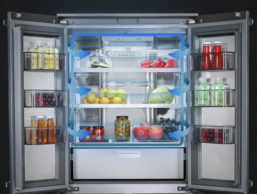 Преимущество Встраиваемый холодильник HIBERG i-RFQB 550 NFG - Multi Air Flow