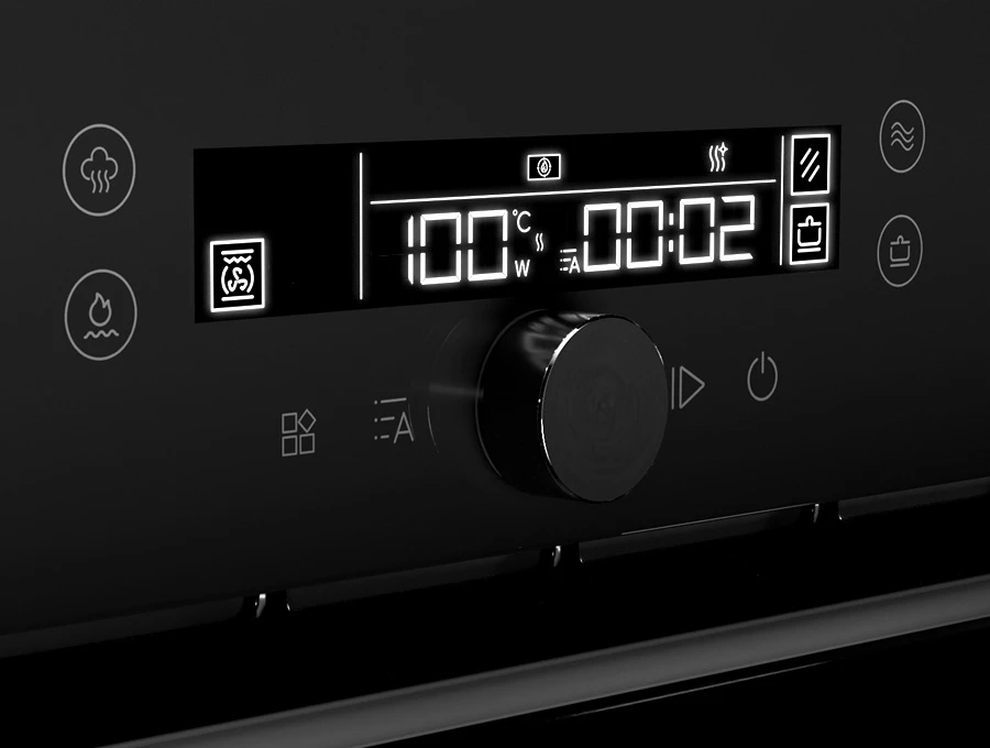 Преимущество Духовой шкаф HIBERG MS-VM 5115 B SMART - Сенсорное управление и большой LED-дисплей